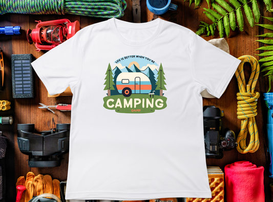 Life is Better When You're Camping, Unisex Crewneck T-shirt