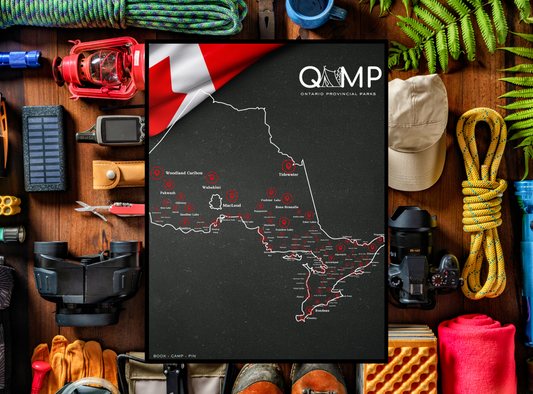 The Ontario Parks Map Poster, Pin each Park After you Visit!